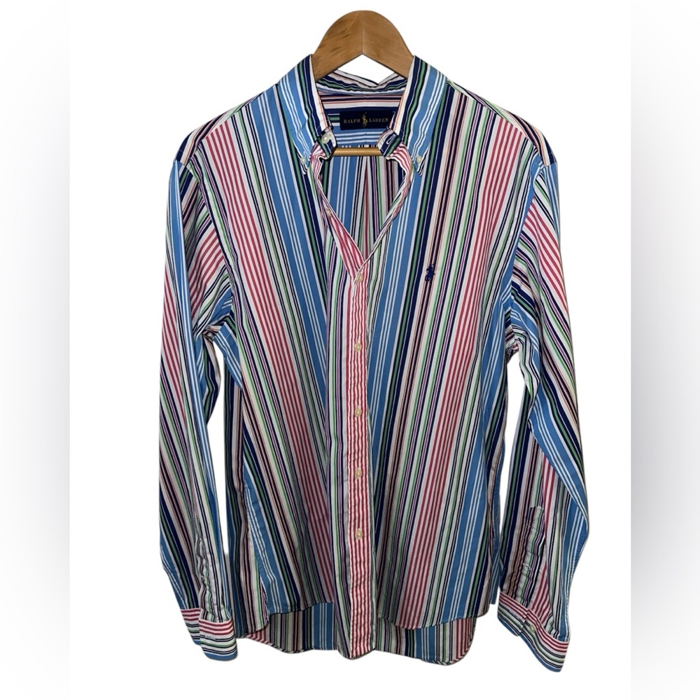 Ralph Lauren Men's Multicolor Striped Button down Shirt